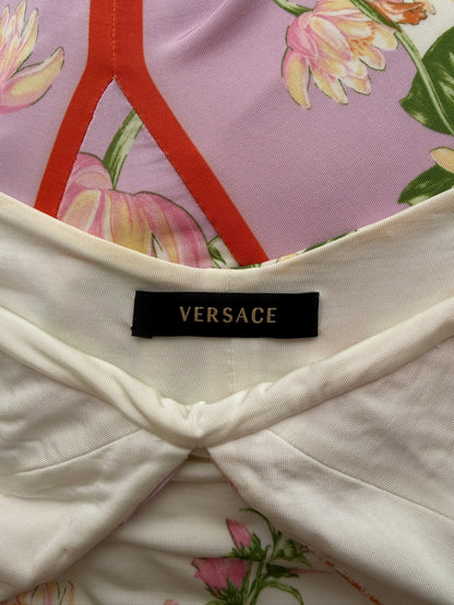 Versace 2000s Vintage Floral Halter Dress (S)