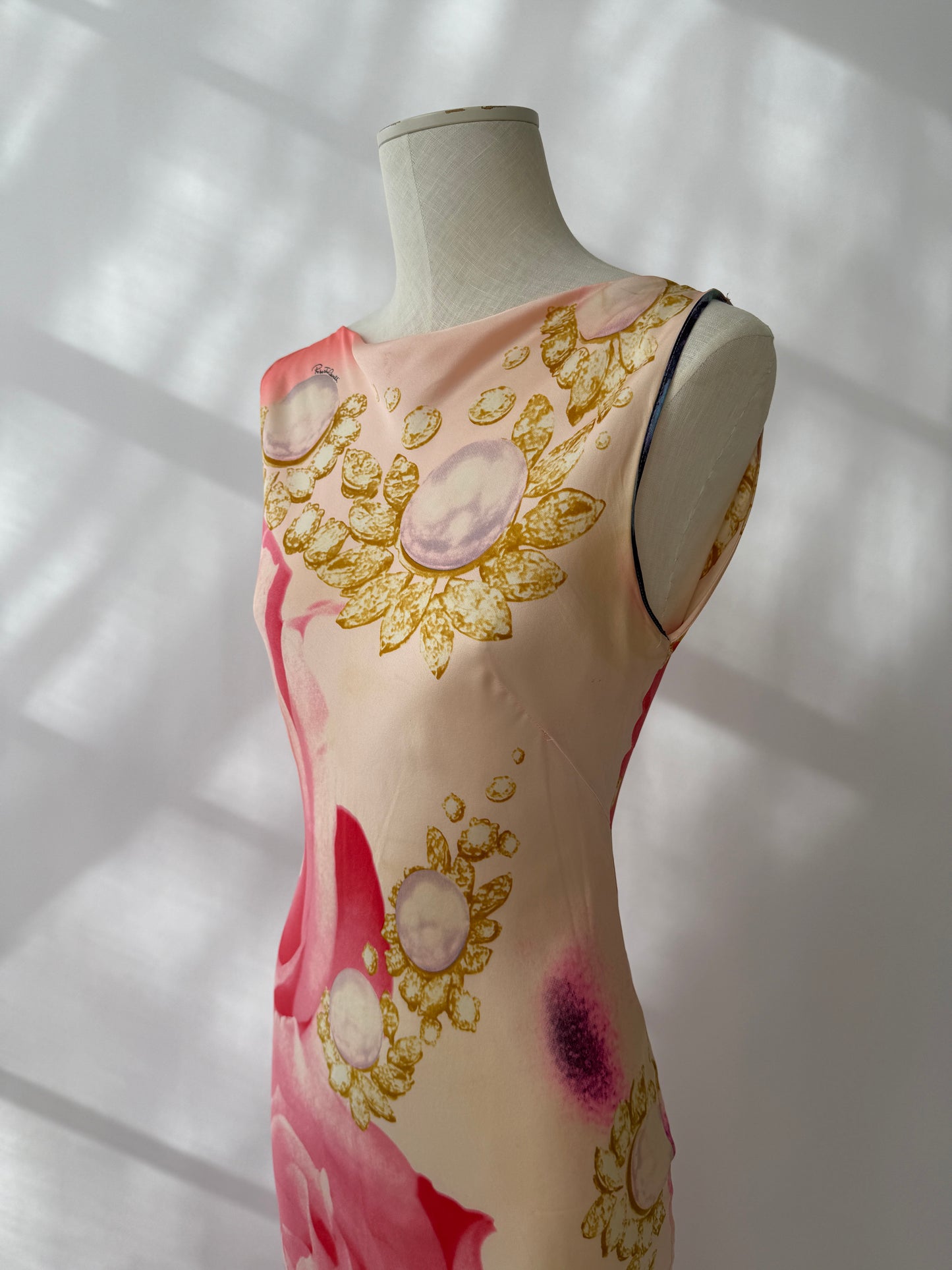 Roberto Cavalli 2001 Liz Taylor Pink Silk Runway Dress (S)