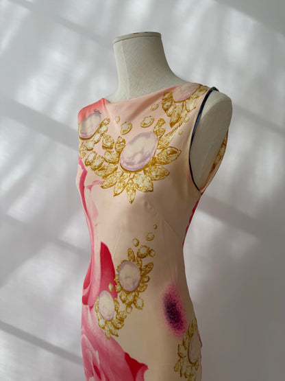 Roberto Cavalli 2001 Liz Taylor Pink Silk Runway Dress (S)