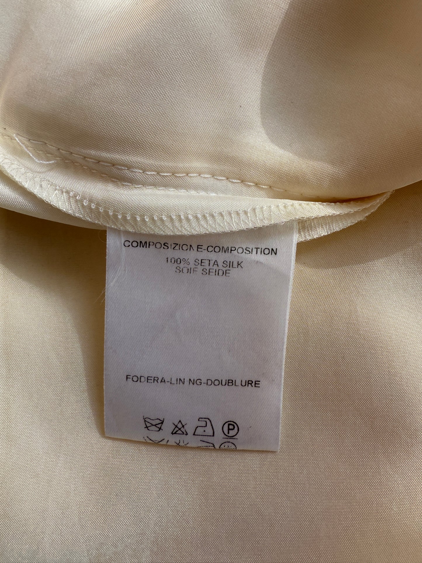 Gucci by Tom Ford 2002 White Silk Semi-Sheer Pants (XS)
