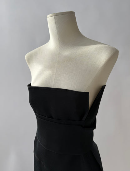Yves Saint Lauren 2001 Tom Ford Black Bandage Wrap Dress (M/L)
