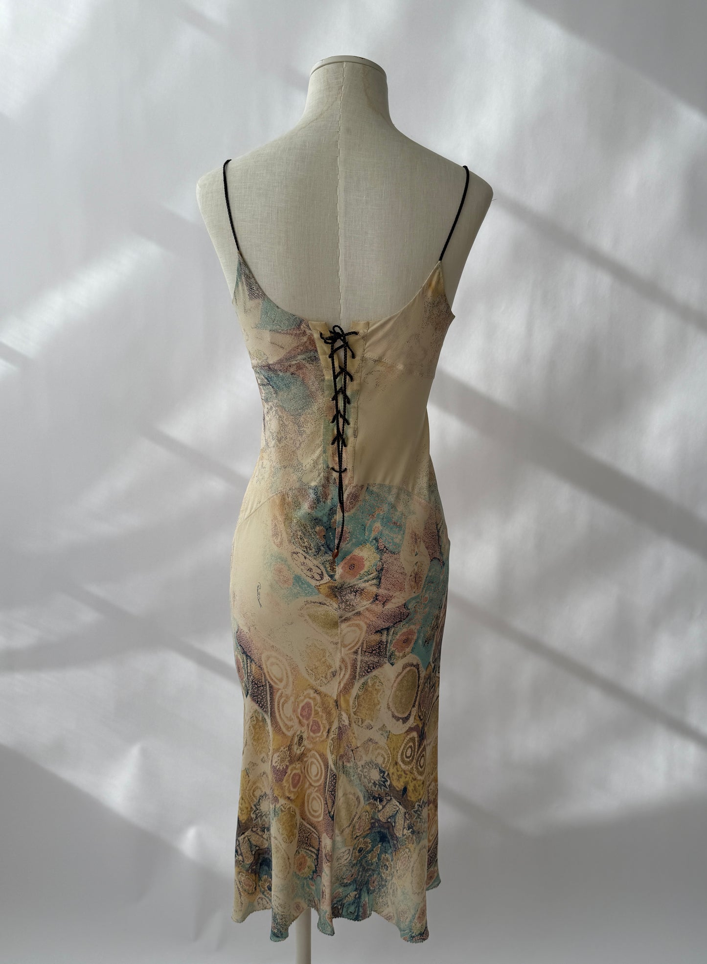 Roberto Cavalli S/S 2002 Silk Lace-UpDress (S)