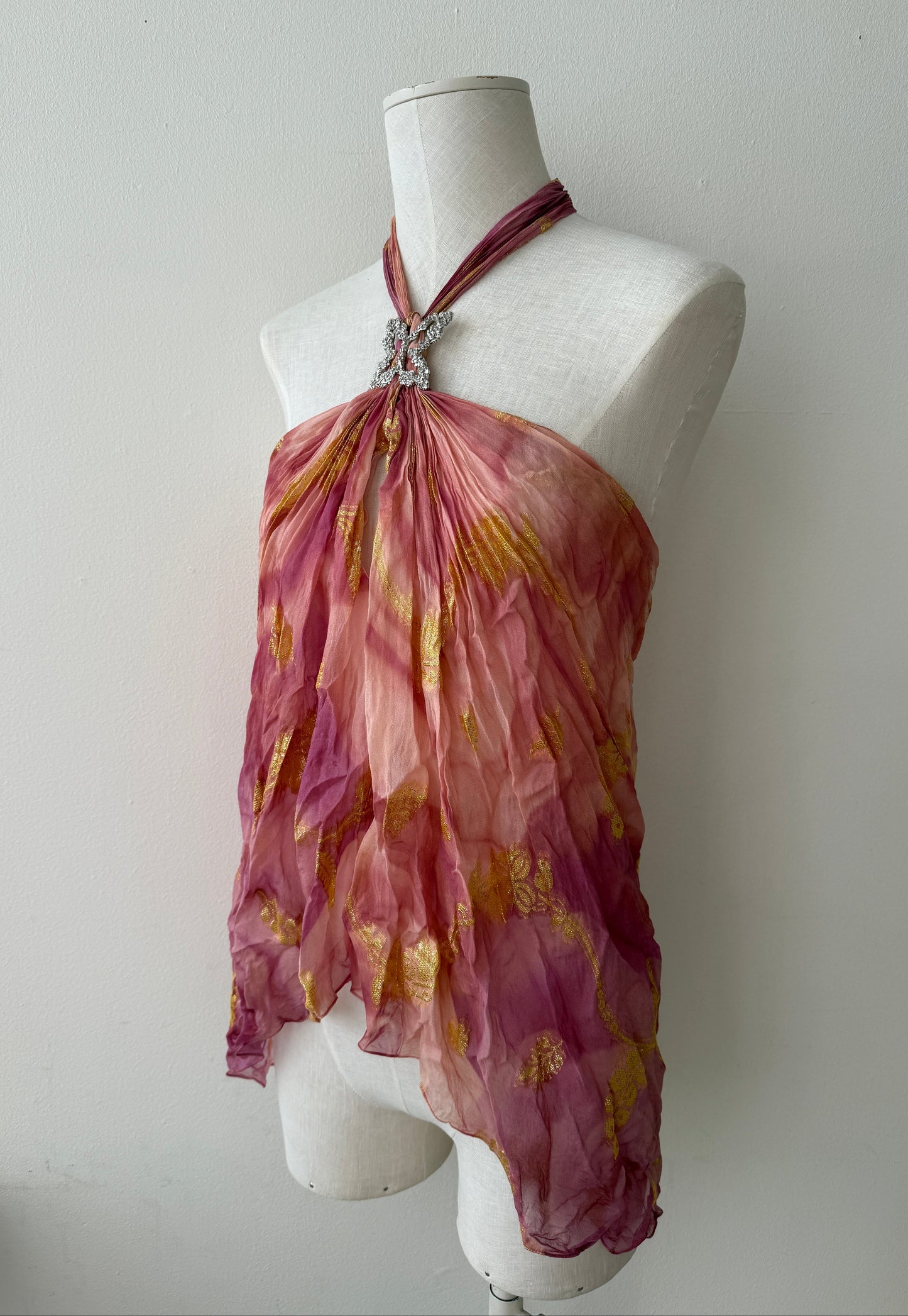 Emanuel Ungaro Pink Silk Butterfly Top (XS-S)