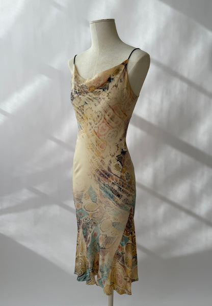 Roberto Cavalli S/S 2002 Silk Lace-UpDress (S)