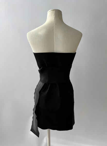 Yves Saint Lauren 2001 Tom Ford Black Bandage Wrap Dress (M/L)