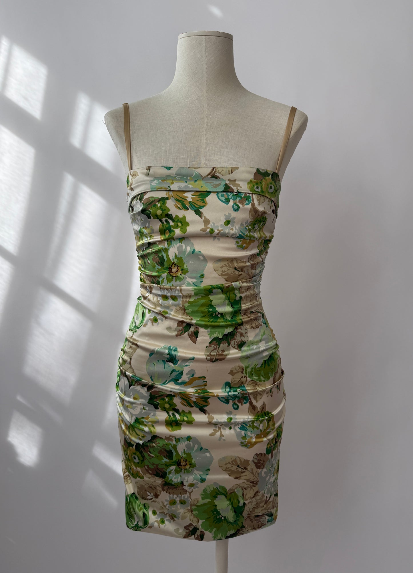 Dolce & Gabbana Vintage 2000s Silk Floral Bra Dress (S)