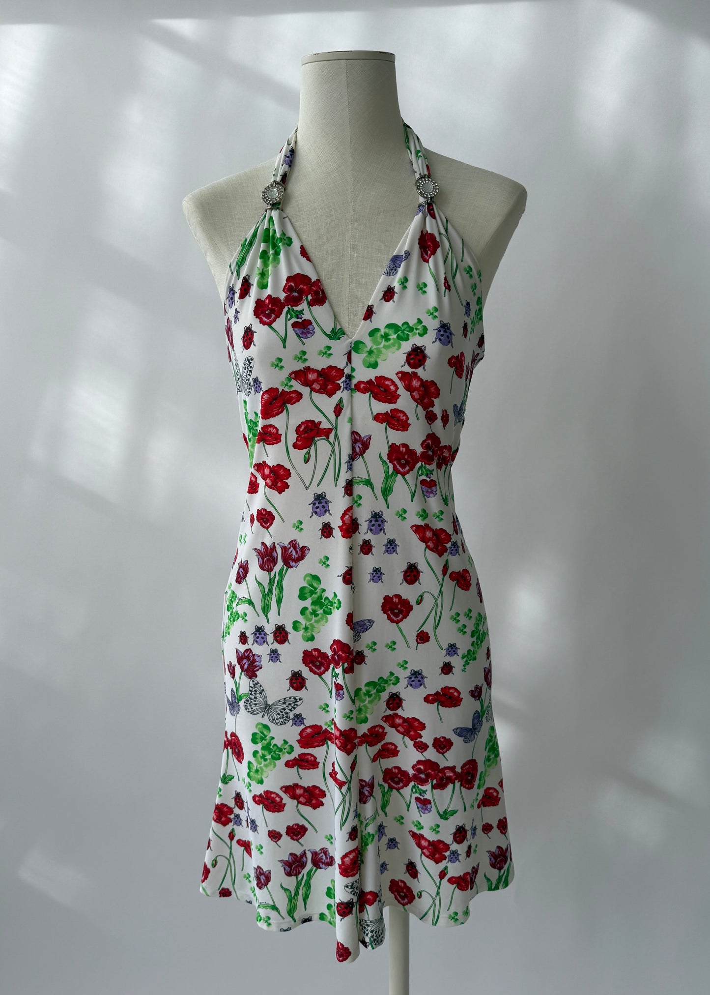 Versace 2000s Vintage Butterfly and Ladybug Dress (S/M)