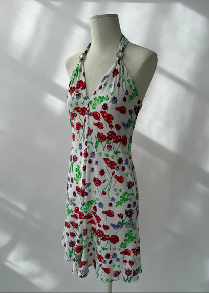 Versace 2000s Vintage Butterfly and Ladybug Dress (S/M)
