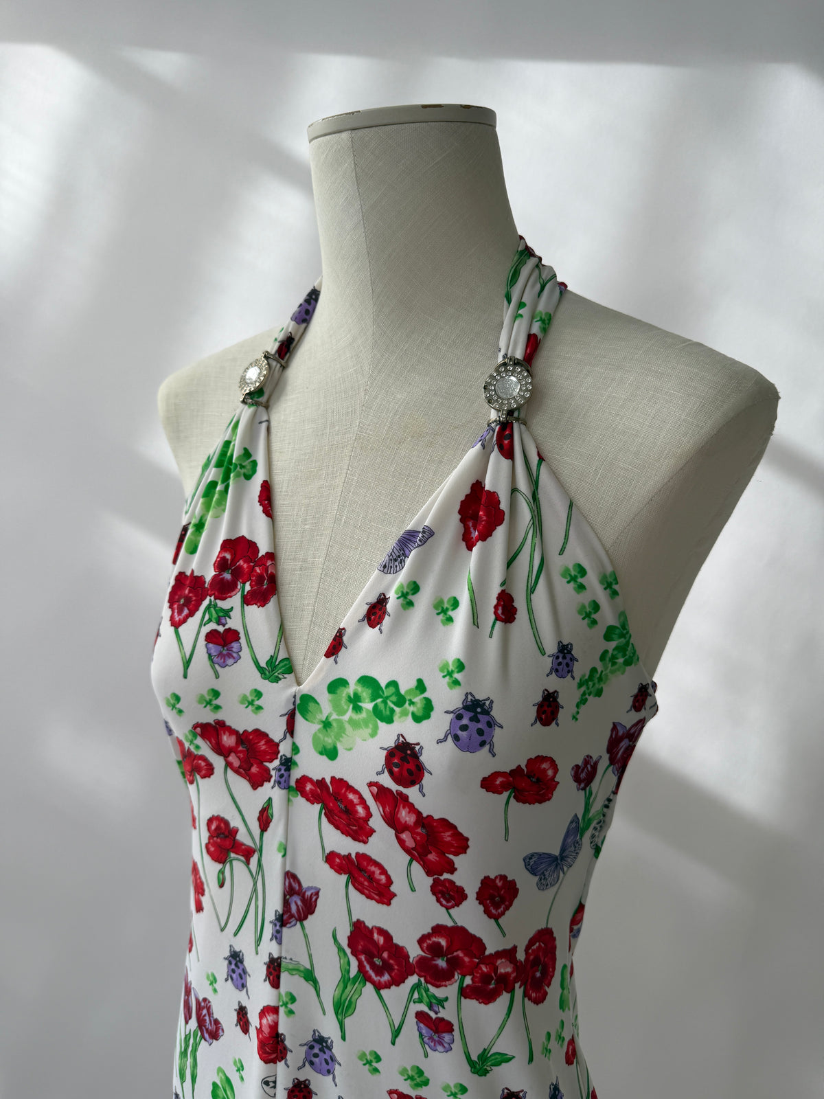 Versace 2000s Vintage Butterfly and Ladybug Dress (S/M)