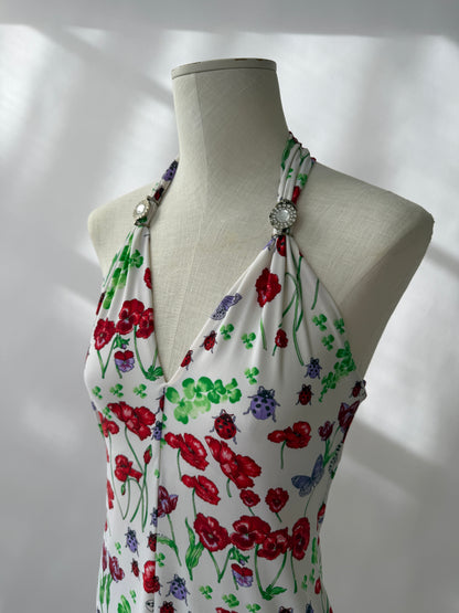 Versace 2000s Vintage Butterfly and Ladybug Dress (S/M)