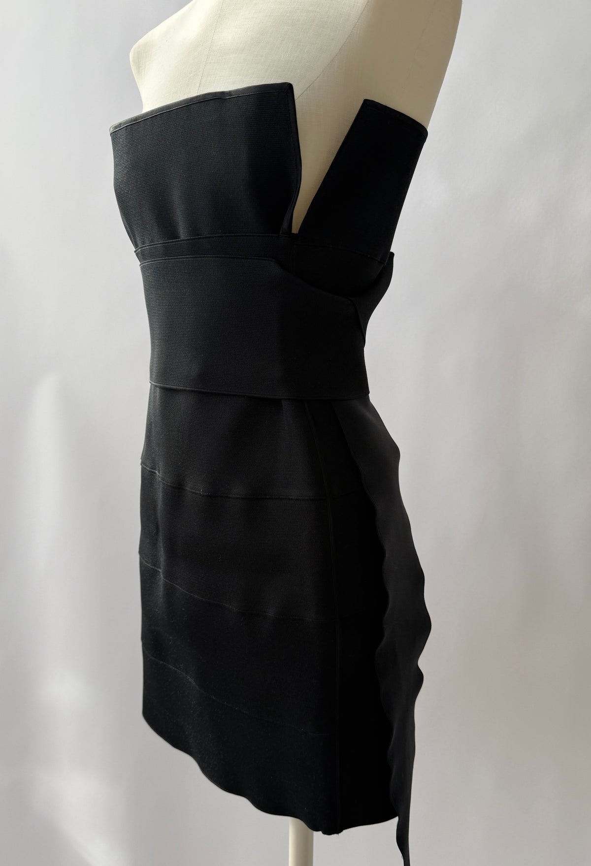Yves Saint Lauren 2001 Tom Ford Black Bandage Wrap Dress (M/L)
