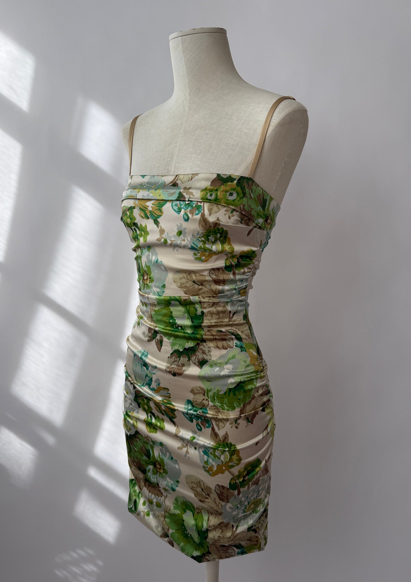 Dolce & Gabbana Vintage 2000s Silk Floral Bra Dress (S)