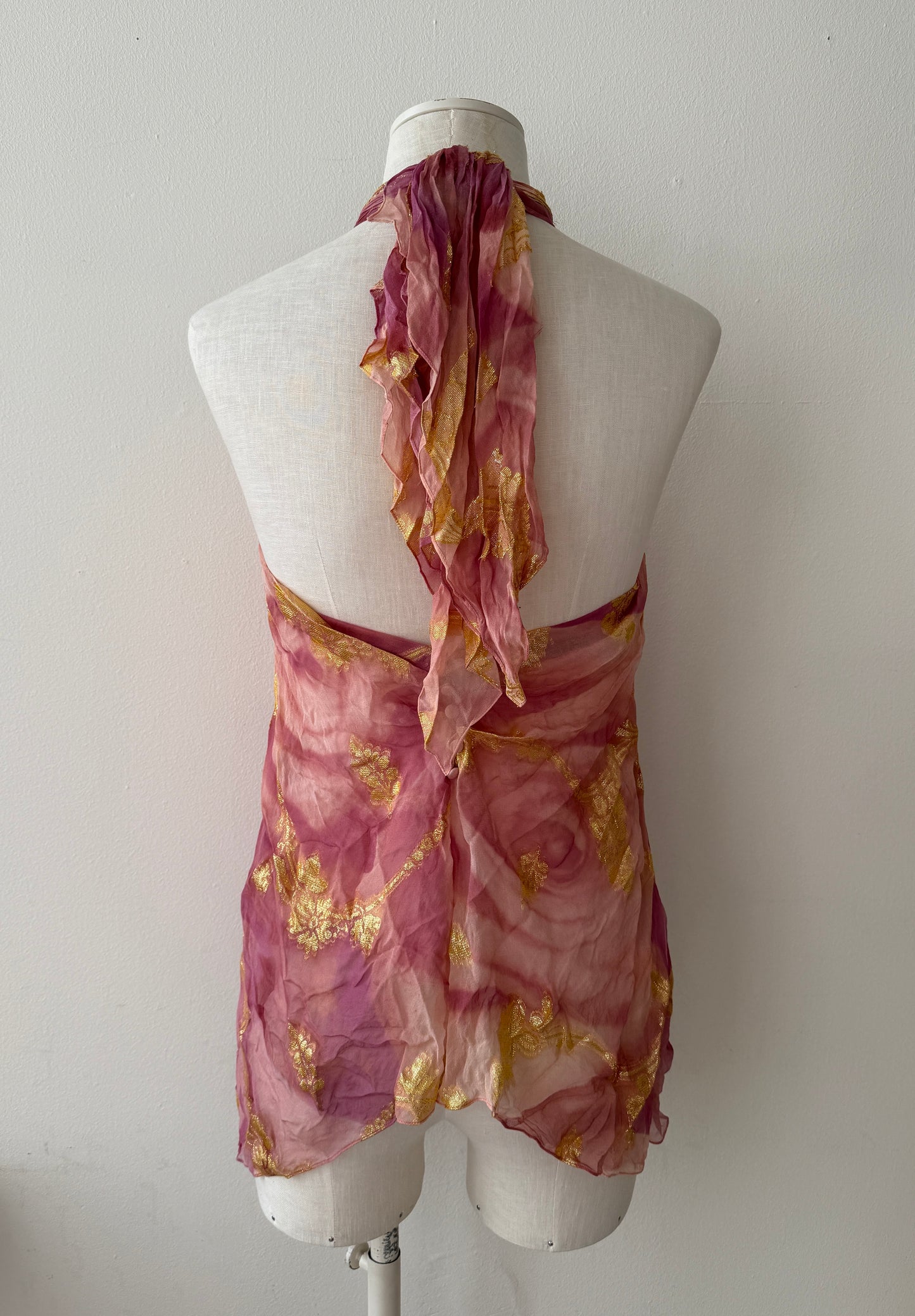 Emanuel Ungaro Pink Silk Butterfly Top (XS-S)