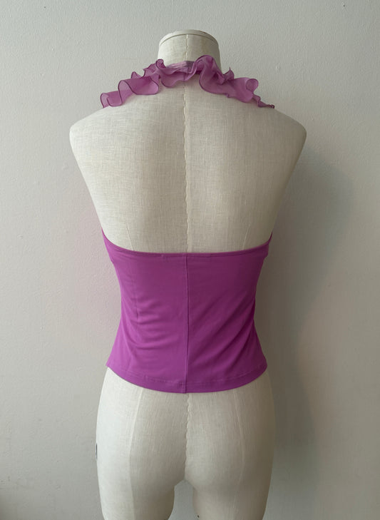 Emanuel Ungaro Fever Pink Silk Ruffle Top (S-L)