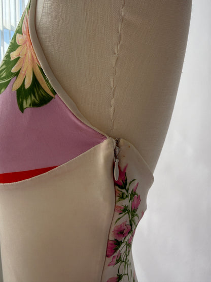 Versace 2000s Vintage Floral Halter Dress (S)