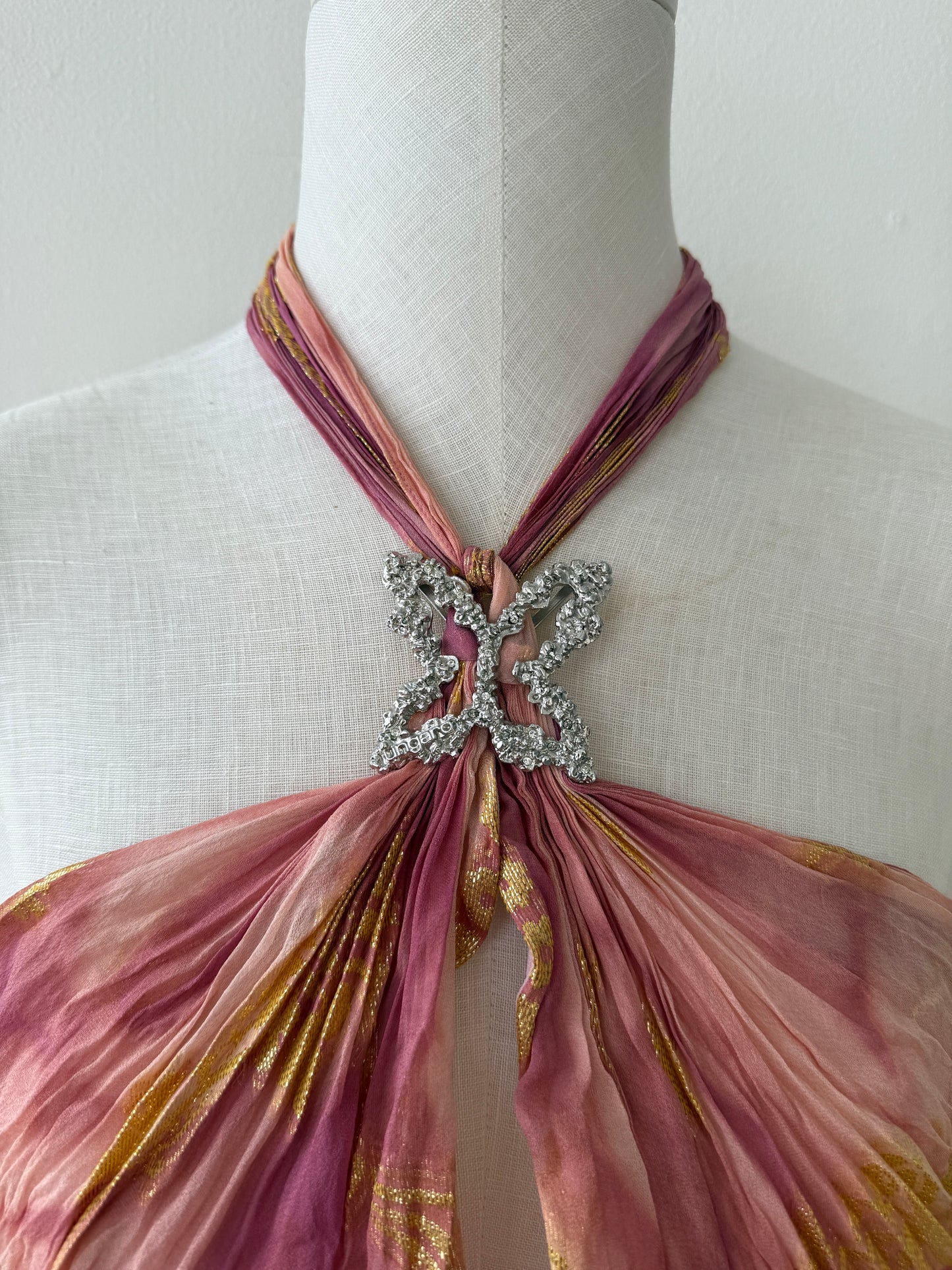 Emanuel Ungaro Pink Silk Butterfly Top (XS-S)