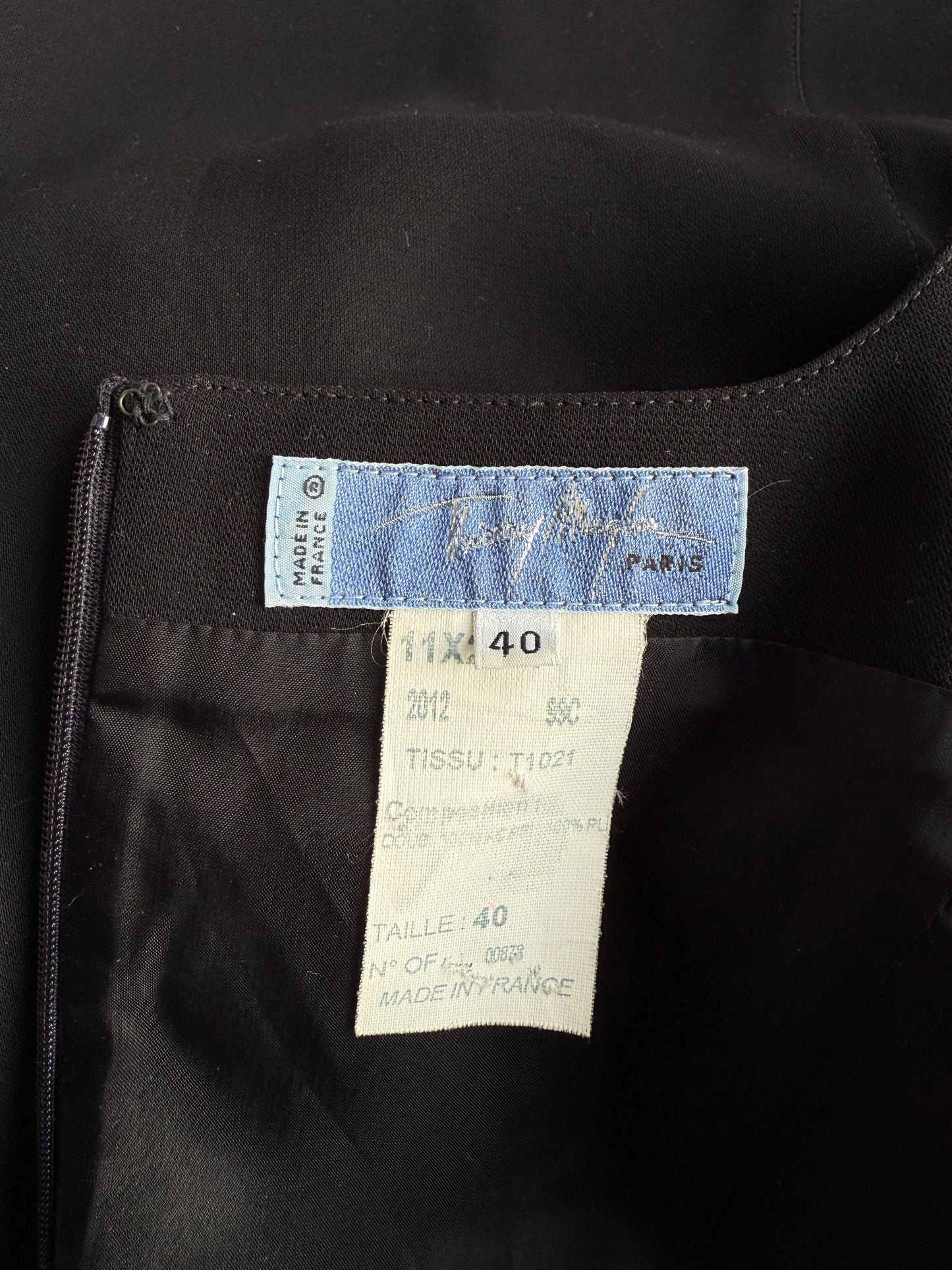 Thierry Mugler 1999 Black and White Sculptural Runway Gown (M/L)