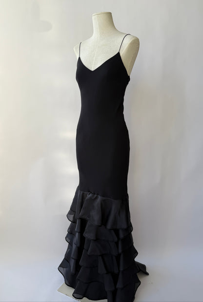 Ralph Lauren Purple Label 2008 Black Silk Runway Gown (S)
