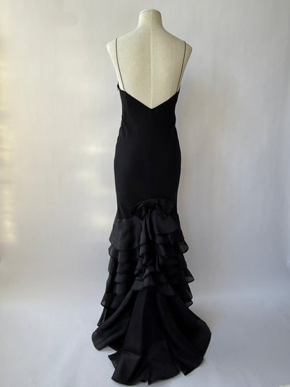 Ralph Lauren Purple Label 2008 Black Silk Runway Gown (S)