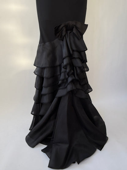 Ralph Lauren Purple Label 2008 Black Silk Runway Gown (S)