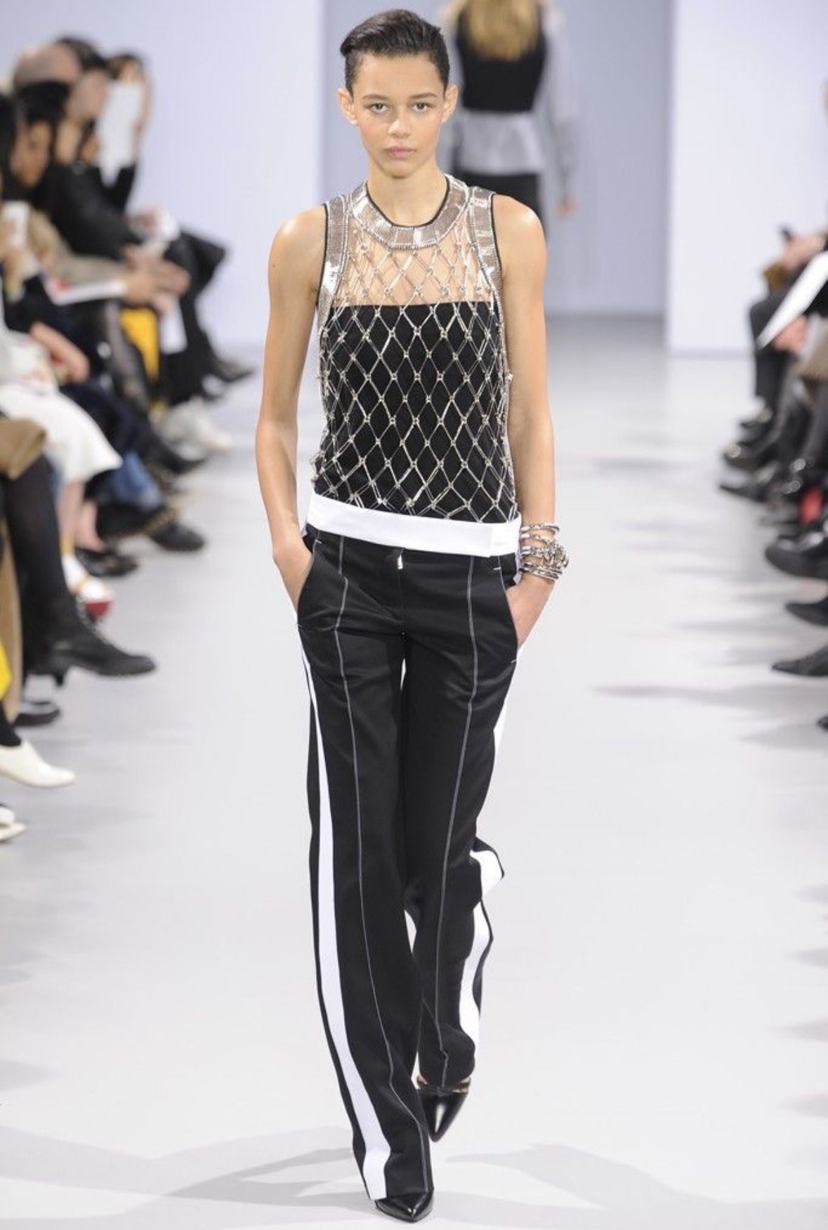 Paco Rabanne F/W 2014 Safety Pin Top on the runway