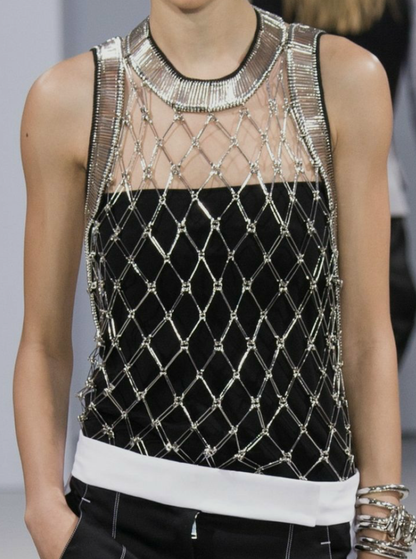 Paco Rabanne F/W 2014 Safety Pin Top on the runway