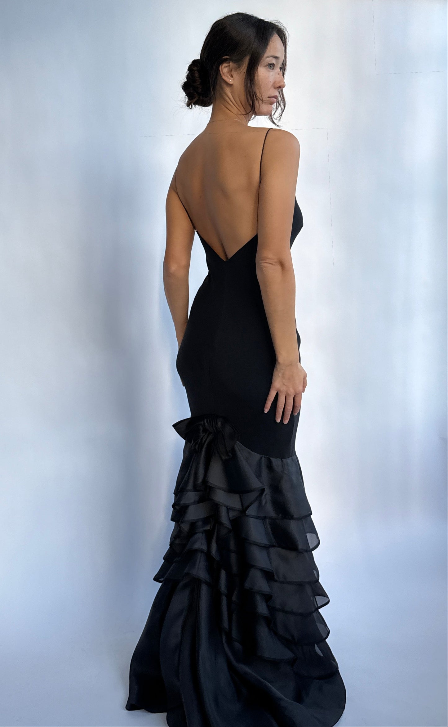 Ralph Lauren Purple Label 2008 Black Silk Runway Gown (S)