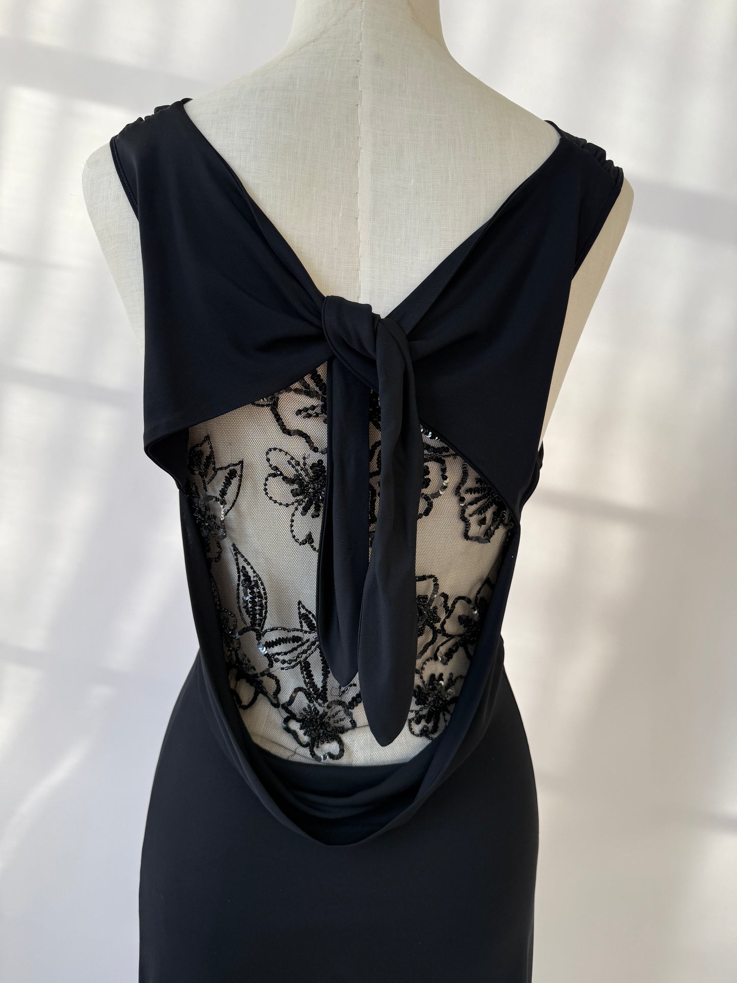 Valentino 2000s Vintage Beaded Backless Dress (S/M)