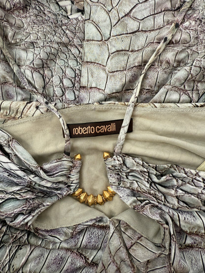 Roberto Cavalli designer label inside S/S 2011 mini dress.