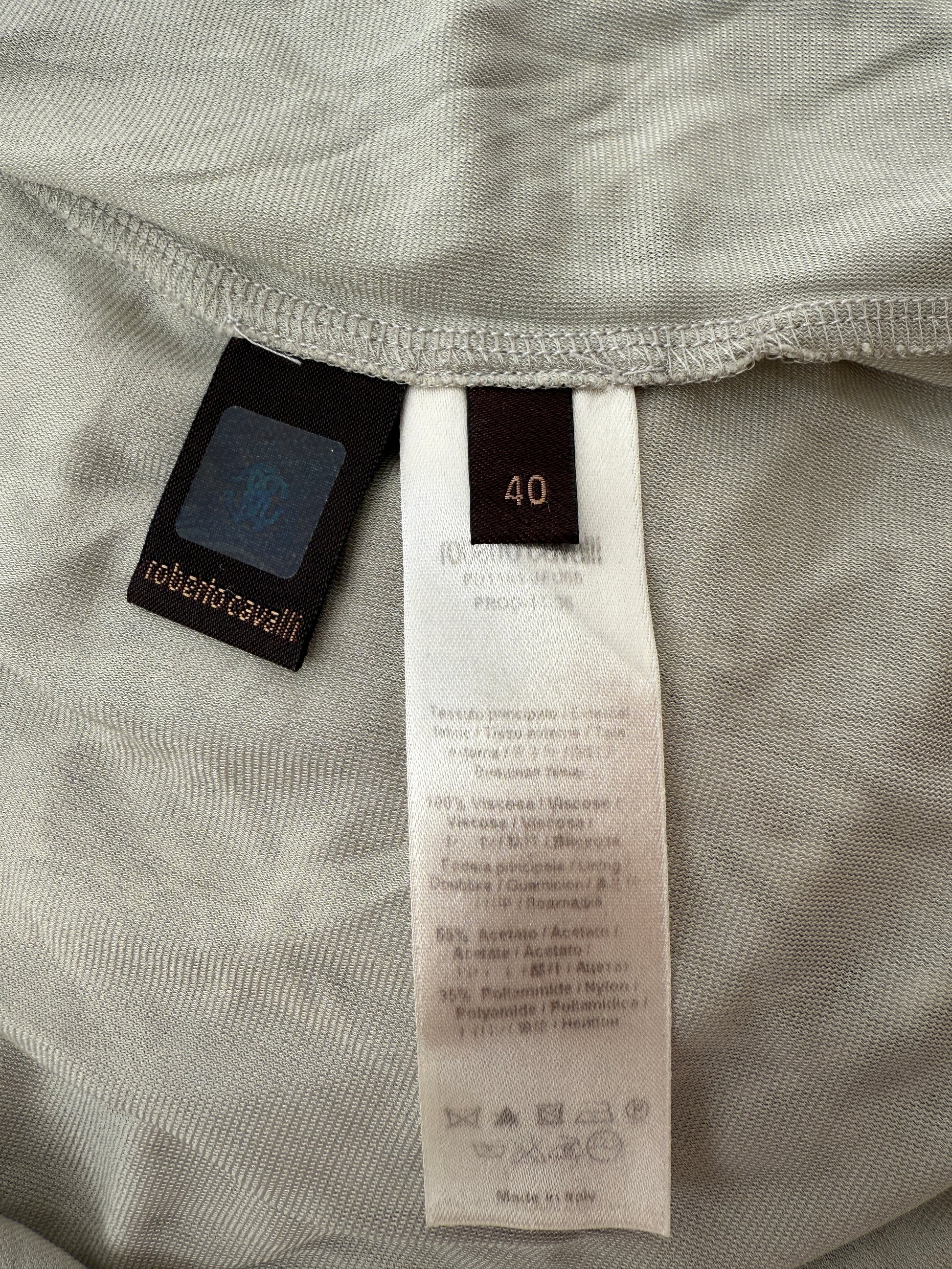 Roberto Cavalli designer size, composition and care label inside S/S 2011 mini dress.