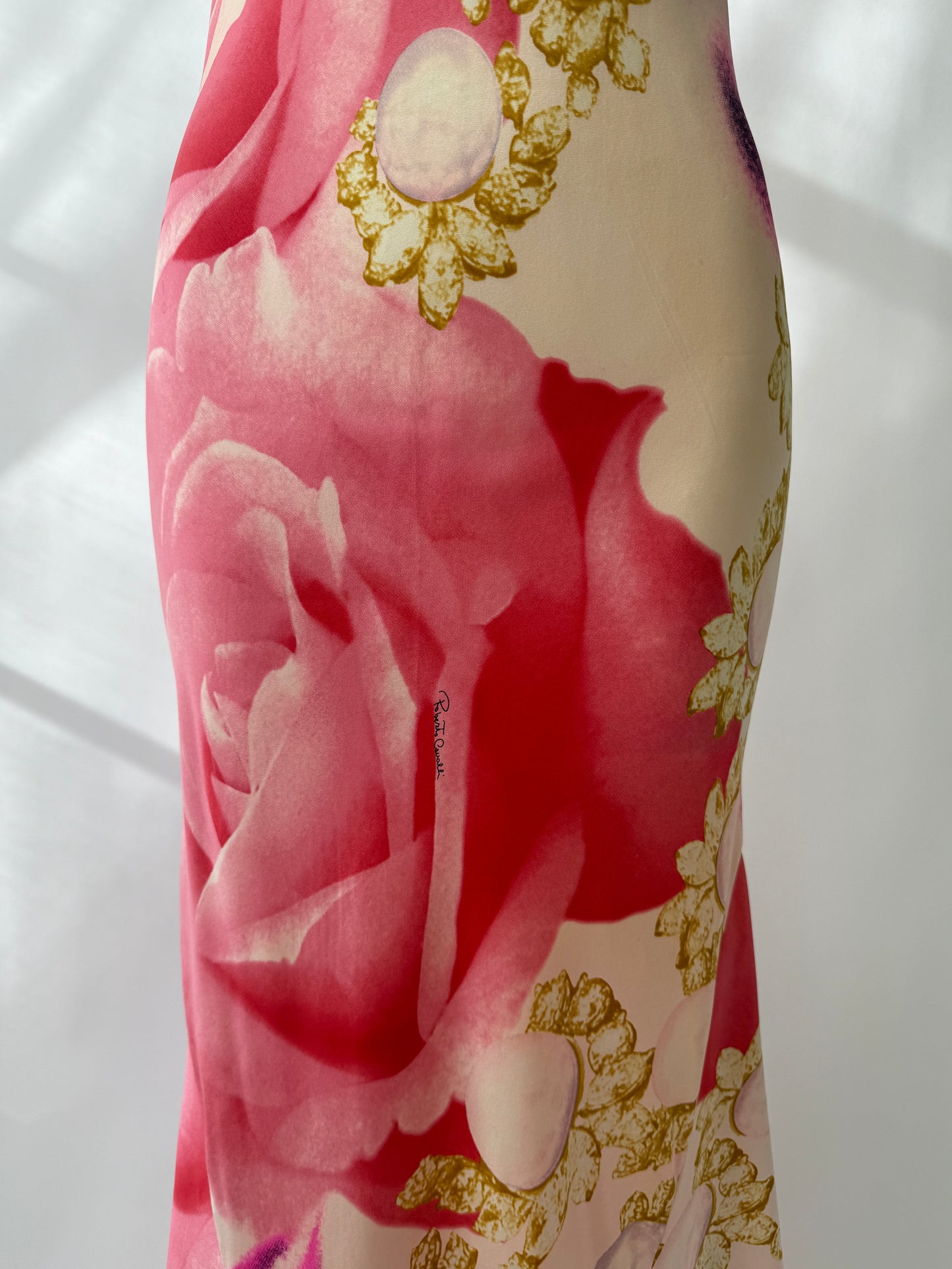 Roberto Cavalli 2001 Liz Taylor Pink Silk Runway Dress (S)