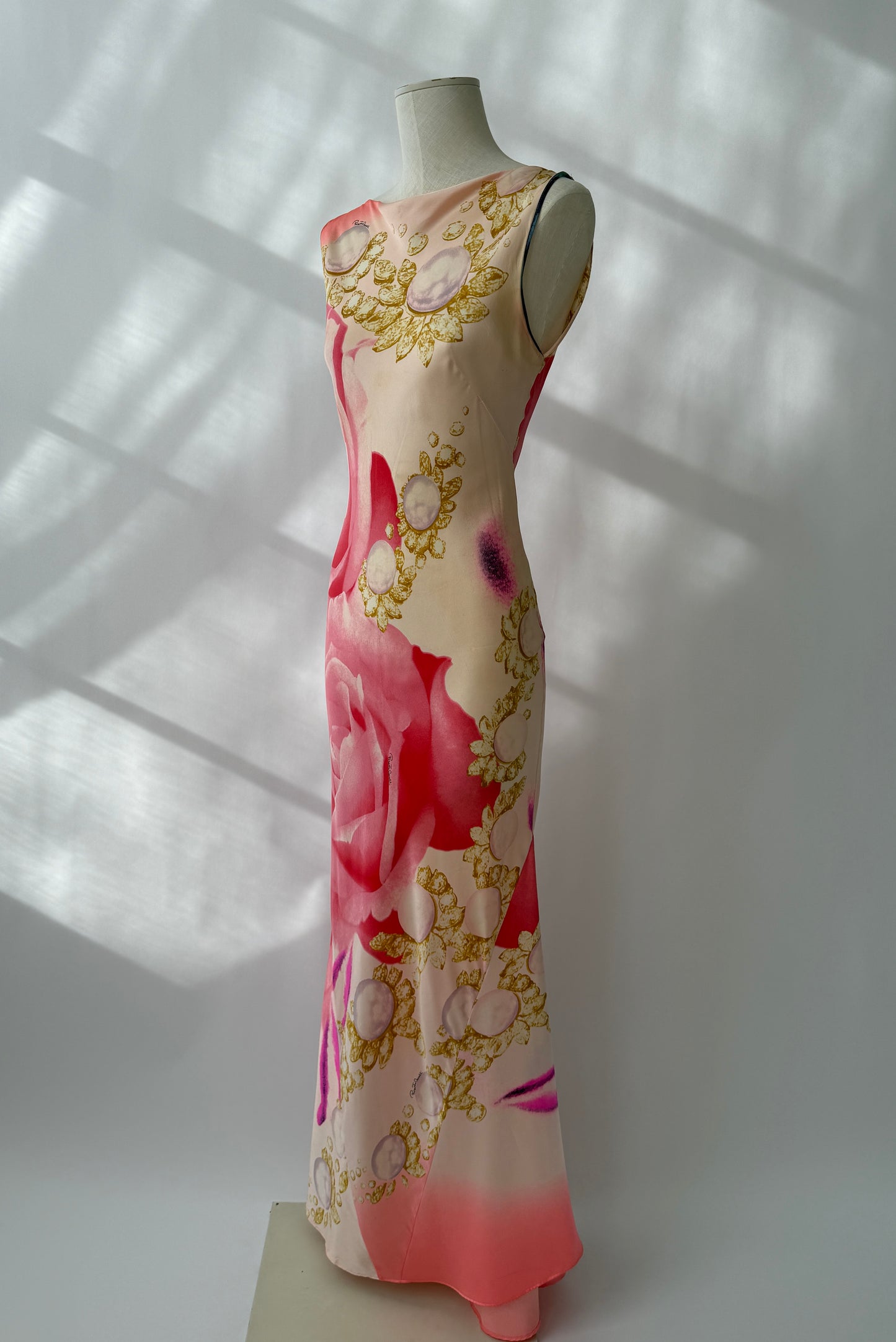 Roberto Cavalli 2001 Liz Taylor Pink Silk Runway Dress (S)