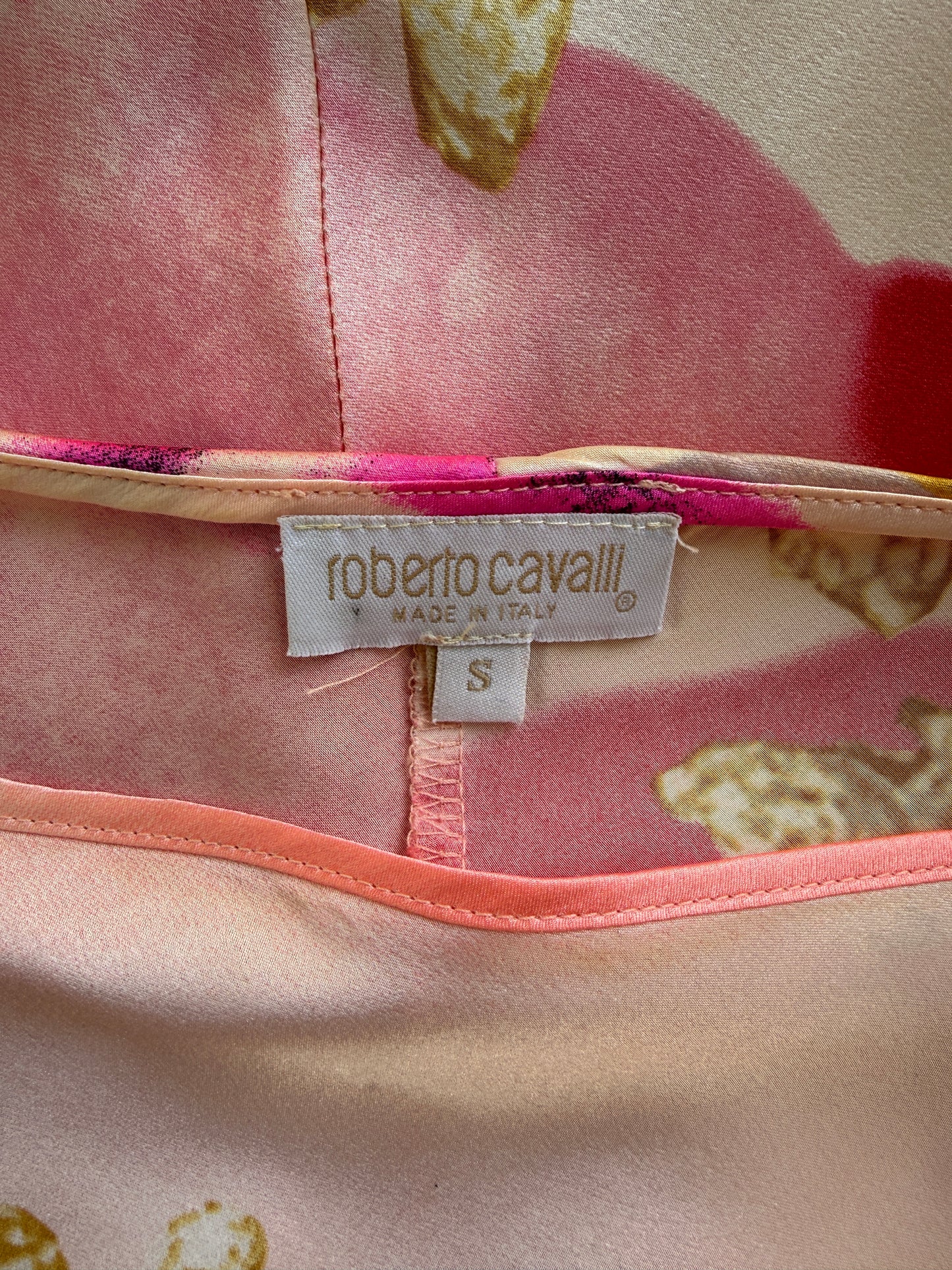 Roberto Cavalli 2001 Liz Taylor Pink Silk Runway Dress (S)