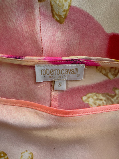 Roberto Cavalli 2001 Liz Taylor Pink Silk Runway Dress (S)