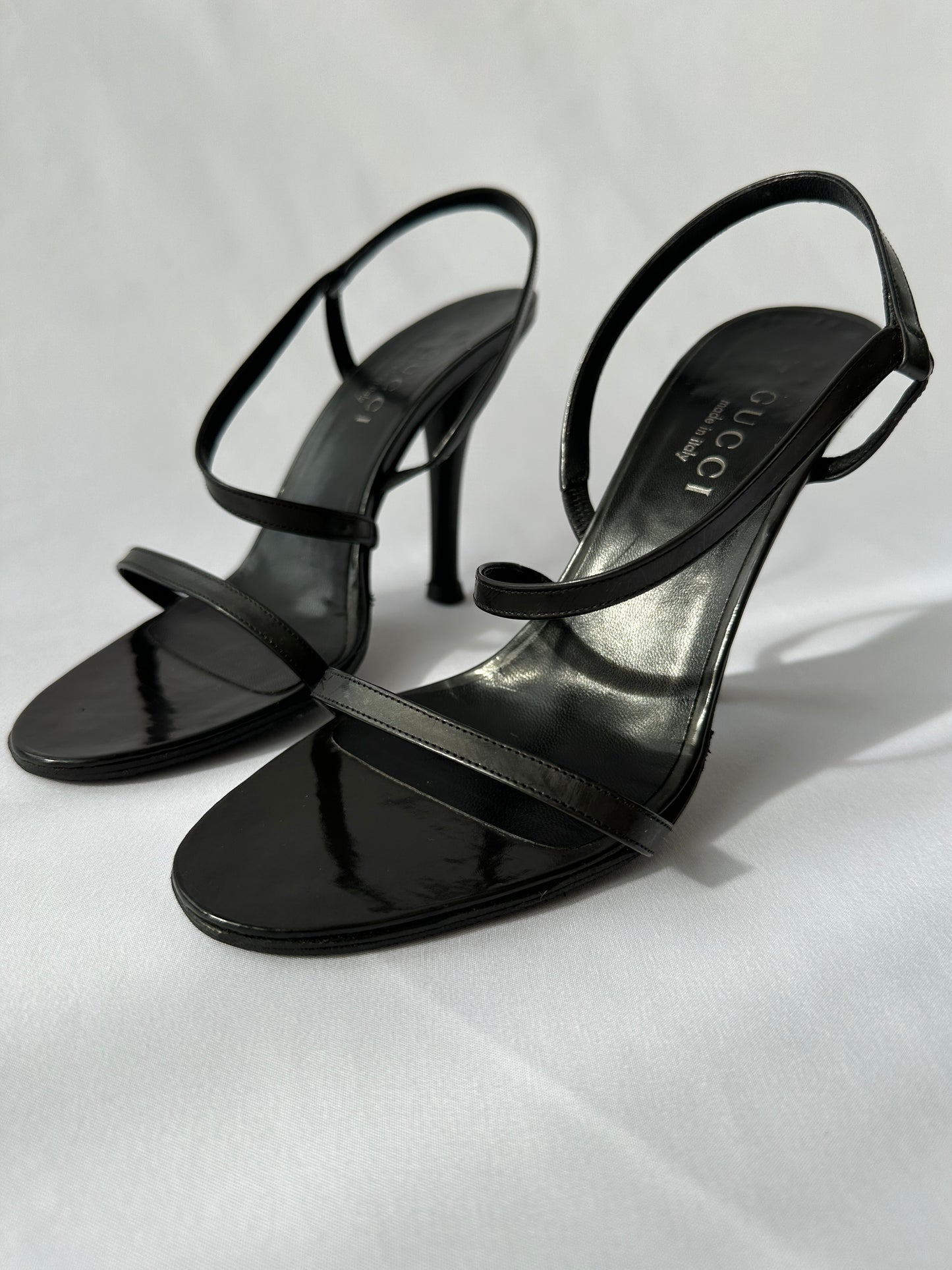 Gucci by Tom Ford Strappy Leather Heeled Sandals 