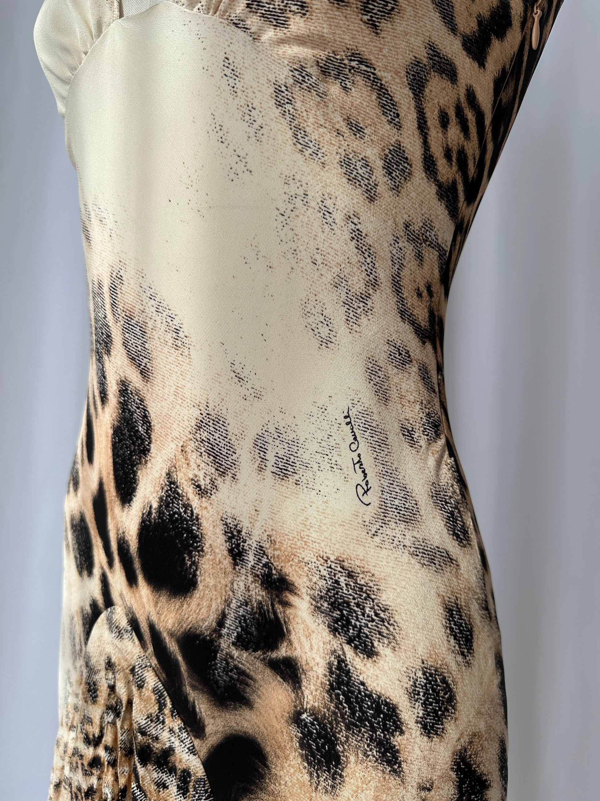 Roberto Cavalli S/S 2002 Silk Leopard Print Dress