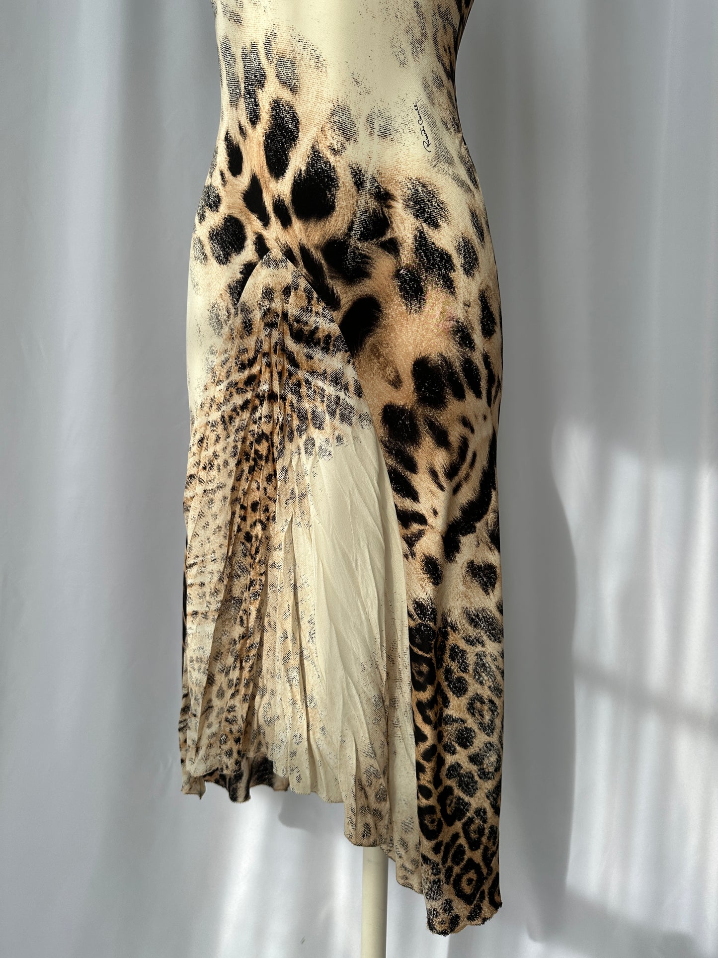 Roberto Cavalli S/S 2002 Silk Leopard Print Dress