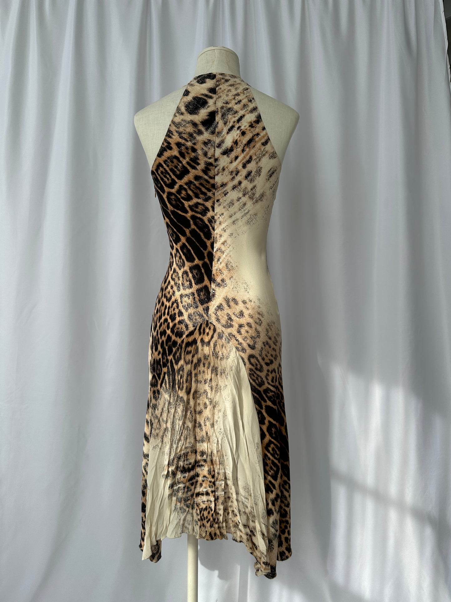 Roberto Cavalli S/S 2002 Silk Leopard Print Dress