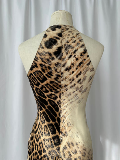 Roberto Cavalli S/S 2002 Silk Leopard Print Dress