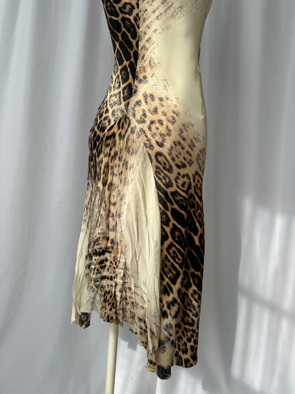 Roberto Cavalli S/S 2002 Silk Leopard Print Dress