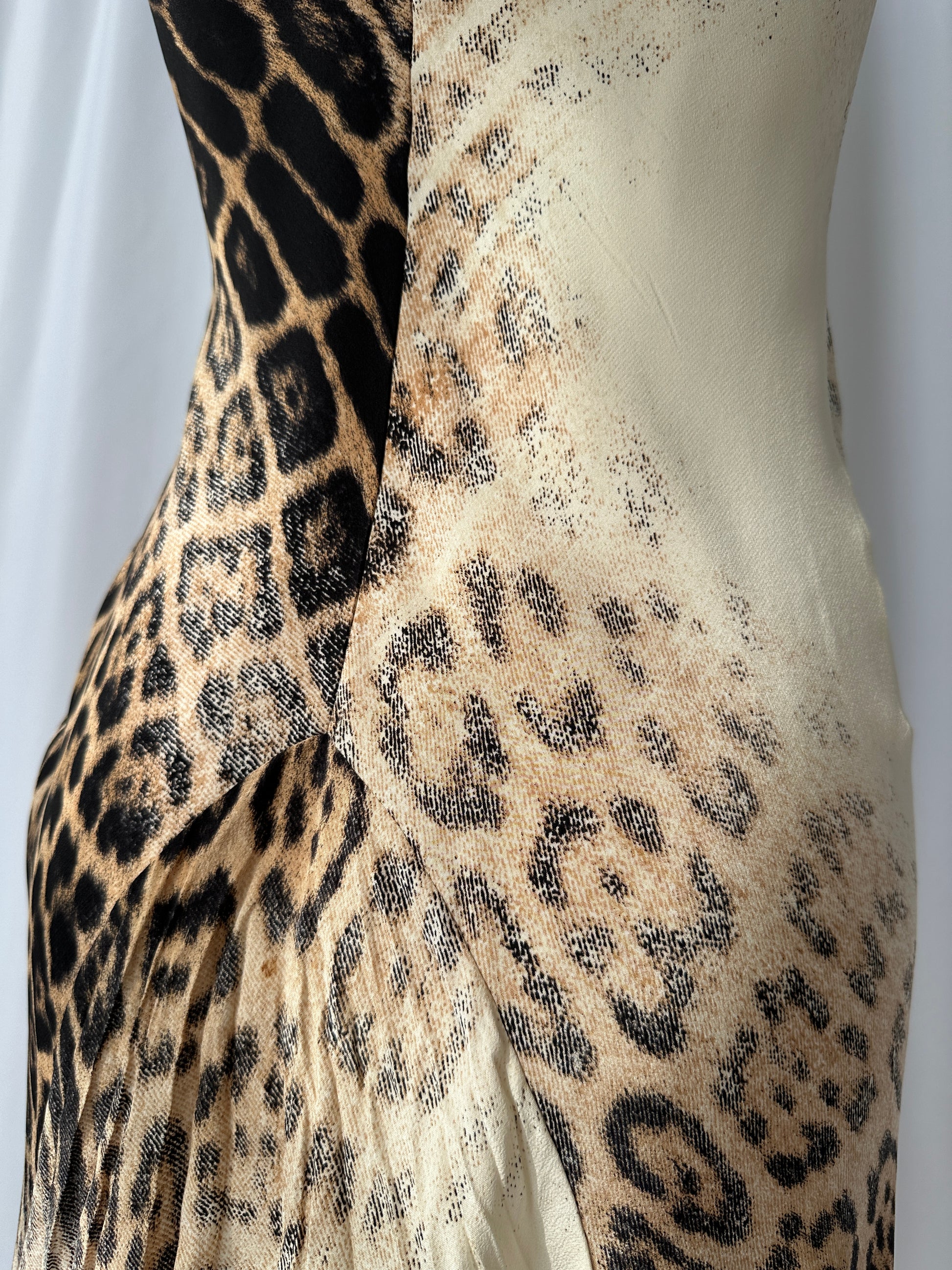 Roberto Cavalli S/S 2002 Silk Leopard Print Dress