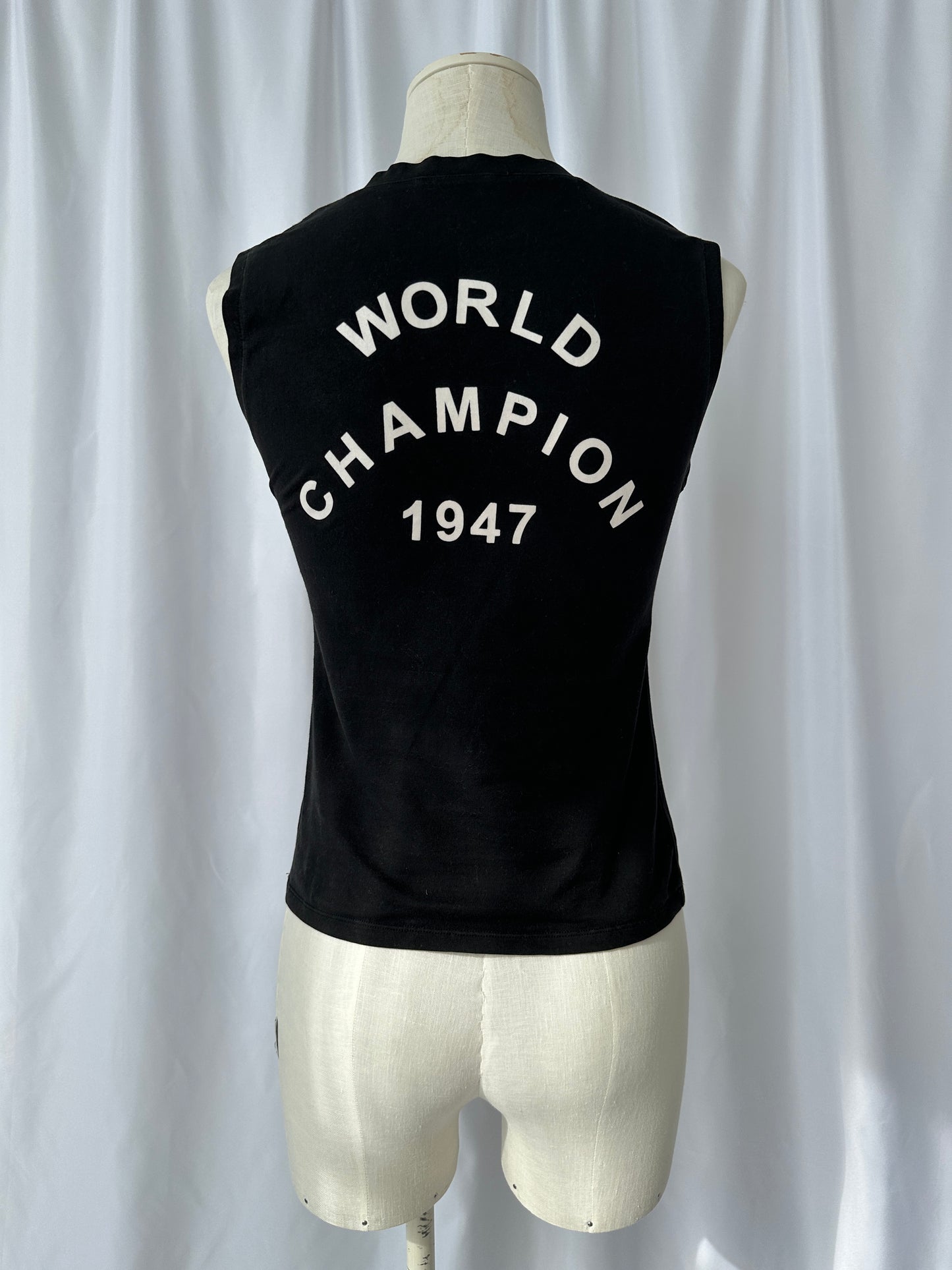 Christian Dior J'adore Dior World Champion 1974 Sleeveless Top back view