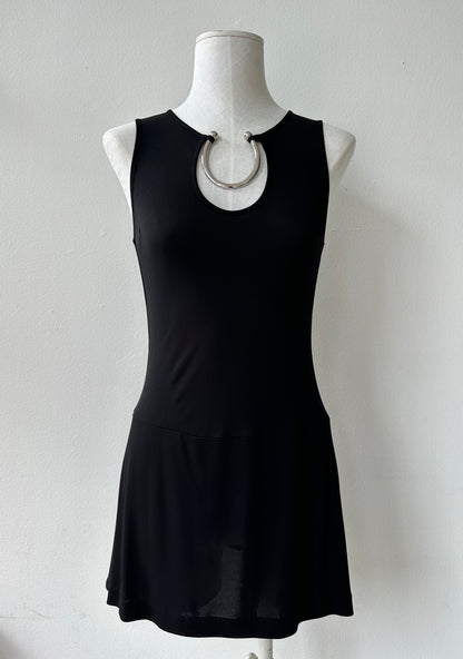 Paco Rabanne 90's Mini Dress with Silver Piercing Detail (XS/S)