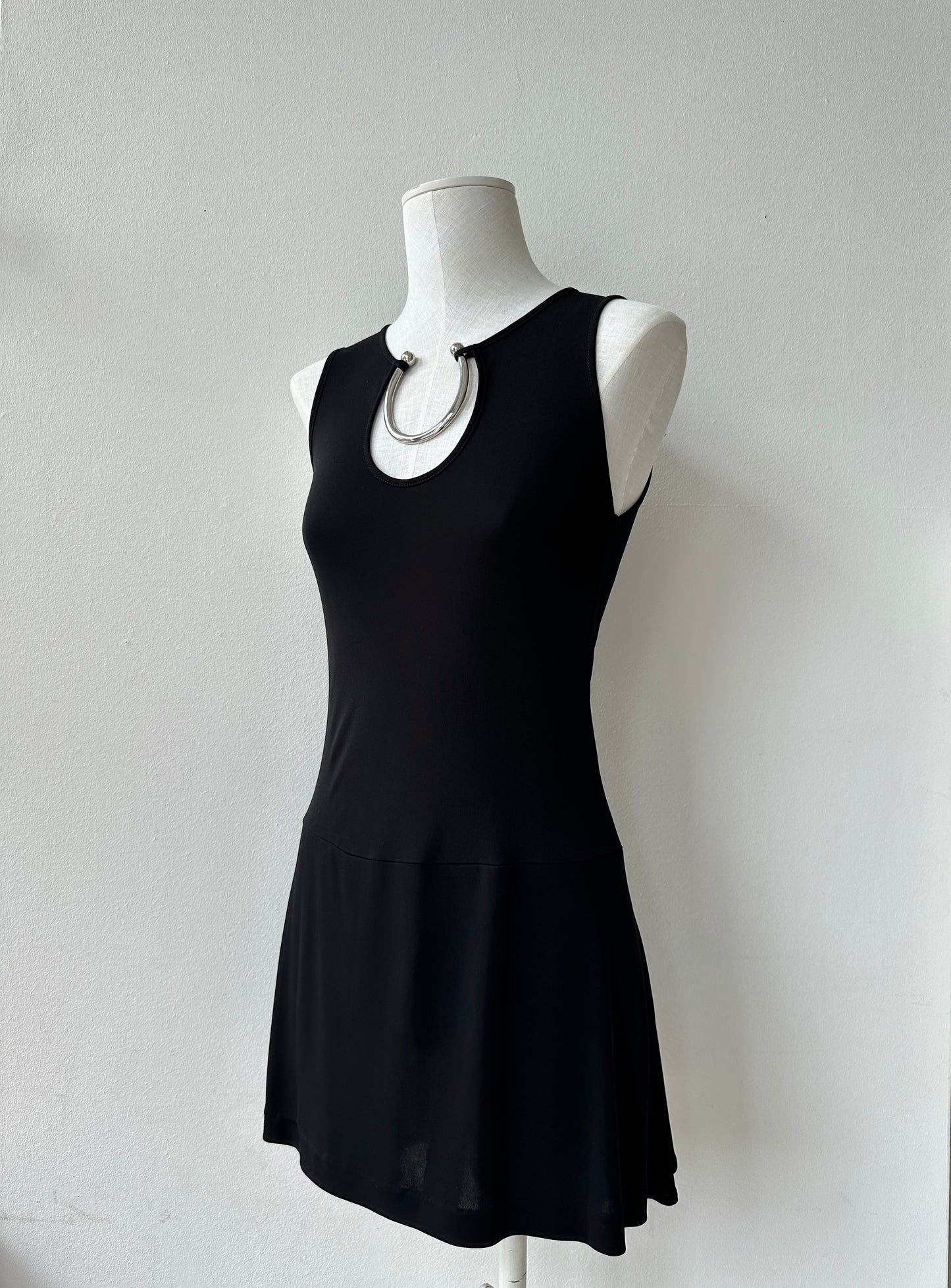 Paco Rabanne 90's Mini Dress with Silver Piercing Detail (XS/S)