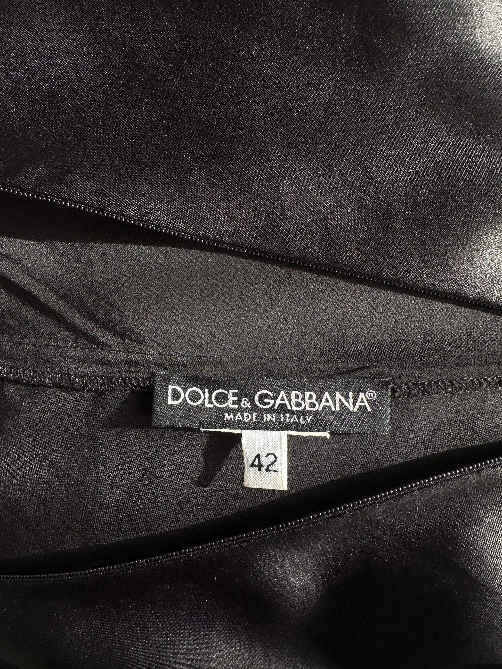 Dolce & Gabbana 90's Silk Bustier Bra and Lace Trim Slipdress (M)