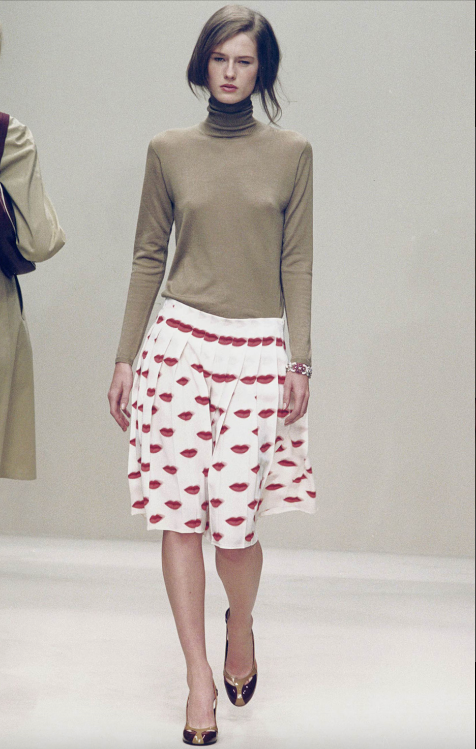 Prada 2012 Cruise Kiss Lips Print Silk Skirt (S/M)
