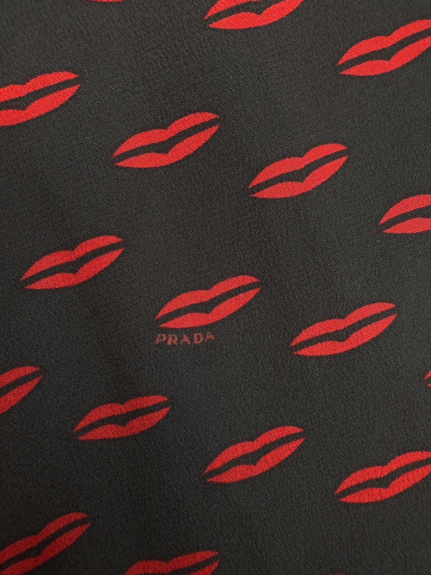 Prada 2012 Cruise Kiss Lips Print Silk Skirt (S/M)