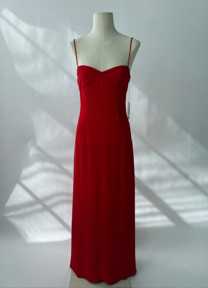 Valentino 2000s Vintage Red Floor Length Gown (S)