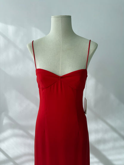 Valentino 2000s Vintage Red Floor Length Gown (S)