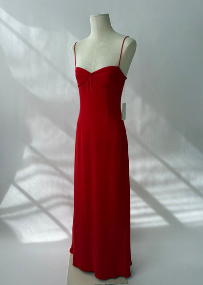 Valentino 2000s Vintage Red Floor Length Gown (S)